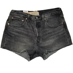 NWT Levi's 501 Jean Shorts Womens Size 31 Cut Off High Rise Charcoal Gray